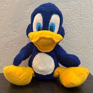 Blue and Yellow Stuffed Duck Toy